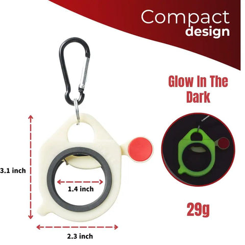 Two Pack Zip Tie Organizer Holders With Twenty 8 Inch Black Cable Ties, compact design, glow-in-the-dark feature displayed