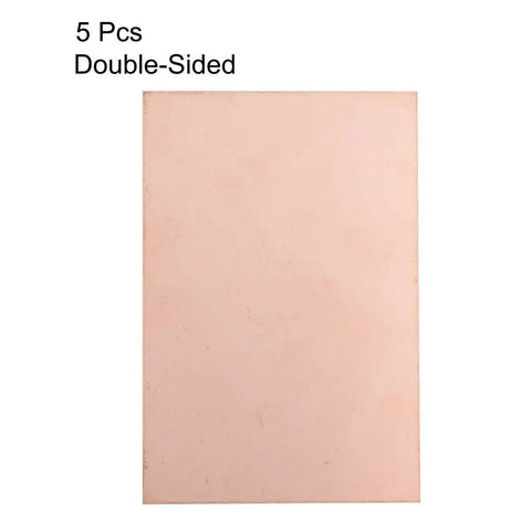 Double-Sided Copper Clad Laminate PCB Board FR4 150x100mm 1.5mm Thick For DIY Prototyping 5 Pack showing front view