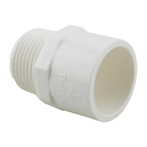 16 Pack Three Quarters Inch NPT PVC Pipe End Adapter Connector White Male Thread For Subsurface Drip Irrigation Systems Pools And Outdoor Projects