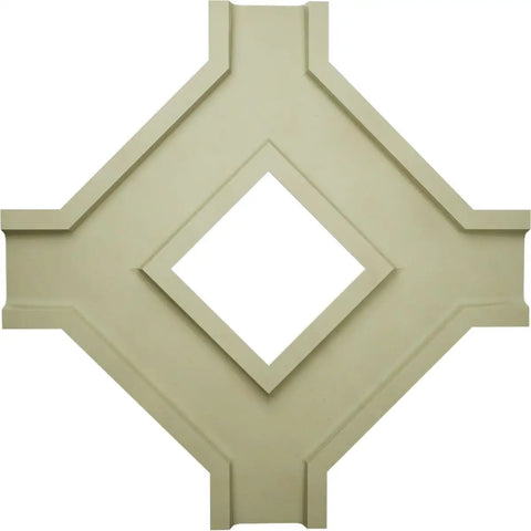 Inner Diamond Intersection For 8 In Deluxe Coffered Ceiling System Kit Solid Urethane Construction, 36 W x 4 D x 36 L, primed