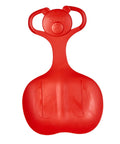 Red Heavy Duty Snow Sled For Downhill Thrills With A Non Slip Sanded Seat And Grippy Handles Built For Kids And Adults
