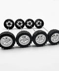 DIY Model Toy Car Wheel Set With 30 Plastic Wheels And 15 Metal Axles, 2mm Diameter Shafts, 31mm Wheels, 11mm Thick, Ideal For RC Cars