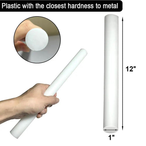 2 Pack Round Acetal Copolymer Rods 1 Inch Diameter 12 Inch Length White POM C Standard Tolerance Pro Grade Non Marring Fixtures For Precision Machining And DIY Projects, white 1 in x 12 in rods