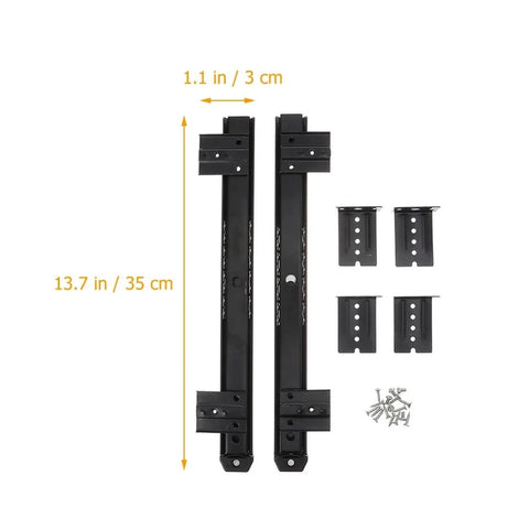 Heavy Duty Side Mounted Ball Bearing Drawer Slides With Full Extension Smooth As Butter Cold Rolled Steel Cabinet Rails; 13.7 in length.
