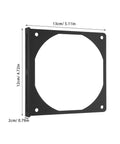 Two Pack Metal Computer Fan Mount Bracket For 12cm PC Fans Sturdy Iron Construction Replacement Chassis Bracket To Boost Airflow And Keep Your Rig Cool And Clean And Easy To Install, black 12cm bracket with size markings