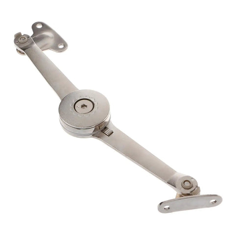 Hydraulic Cabinet Door Hinges With Adjustable Stop For Kitchen Cabinets, Quiet Lift Up Flap Stay Hardware, Polished Silver Finish