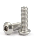 Straight Up Solid 1/4 20 X 1/2 Inch Button Head Socket Cap Screws Crafted From Premium 18-8 Stainless Steel.
