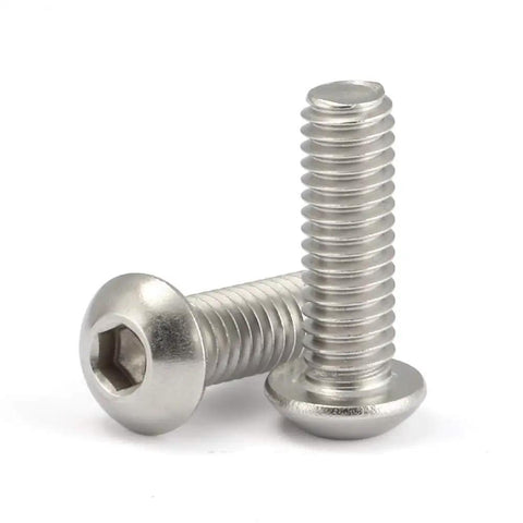 Straight Up Solid 1/4 20 X 1/2 Inch Button Head Socket Cap Screws Crafted From Premium 18-8 Stainless Steel.