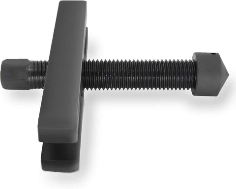 RSYEKU 2‑jaw bearing puller, adjustable 30–90 mm, black steel; side view showing threaded shaft and jaw assembly