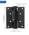 4 Pack Black Door Hinges With Automatic Closing And Spring Loaded Mechanism For 4 Inch Doors Adjustable Tension For Garage