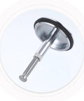Close-up of 2pcs Brass Rotating Bathtub Drain Plug with Flat Seal for Bathroom showing flat seal and threaded pole.