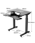 Dual Motor Height Adjustable Gaming Desk With Grip Tight Casters Auto Memory Lifts Solid Carbon Steel Frame Extra Shelf dimensions diagram