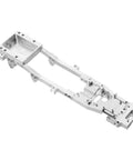 WPL D12 RC Car Chassis Frame CNC machined metal upgrade part with silver finish for 1/10 drifting