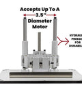 Front view of Rout-R-Lift 3 5XT Router Lift System Built Tough Heavy Duty Aluminum With Phenolic Top Plate, accepts 3.5" motor.