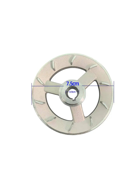 Front view of pulley component for Heavy-Duty AC 110V Three-Phase Brushless Servo Motor For Industrial Sewing Machines, measured dimensions.