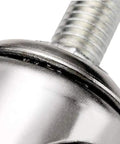 Close-up of Heavy Duty Swivel Rubber Caster Wheel with M11 Threaded Stem for furniture roller replacement.