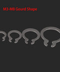 Built Tough 65 Manganese Steel Circlips For Shafts Heavy Duty Snap Ring C Clip Washers Galvanized rings in gourd shape M3-M8.