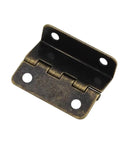 Close-up of heavy duty vintage cabinet hinge with iron metal, anti oxidation finish for cabinets, dressers, boxes, suitcases