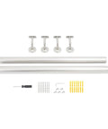 Heavy Hitter Wall Mounted Stair Handrail Built Tough From Rust Proof Stainless Steel With A Sleek Silver Finish hardware kit components