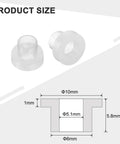 Flanged Nylon Sleeve Bearings 12 Pack With Inner Diameter 5.1mm Outer Diameter 6mm Length 5.8mm Flange Diameter 10mm Flange Thickness 1mm