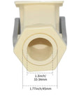 Ergonomic Honey Gate Valve With Ball Handle Plastic Tap front view showing dimensions for precise fill and easy drain.