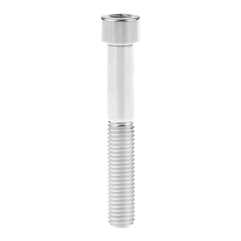 Beefy Titanium M7x50mm Allen Hex Socket Head Bolt front view, silver finish, lightweight yet tough fastener for bikes, motors, and DIY projects.