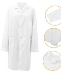 Men's White Lab Coat With Long Sleeves Doctor Uniform For Medical Students And Professionals Breathable Comfortable Clinical Coat For Labs Hospitals Pharmacies And Beauty Salons