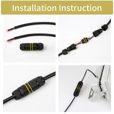 Installation instructions for Three Pole Waterproof IP68 External Junction Box With M20 Cable Gland For 5 To 12mm Wires