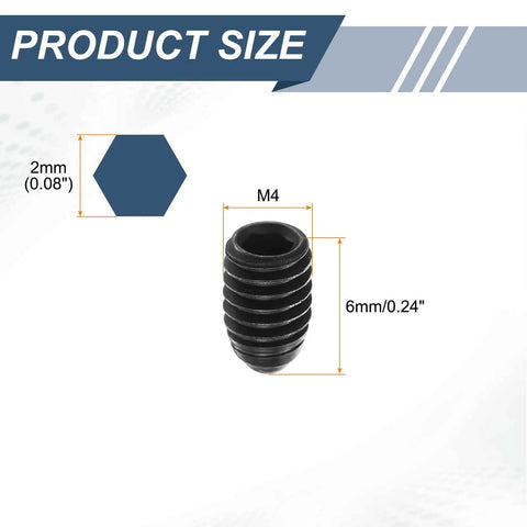 Kickass Grip 10 Pack M4 Thread Ball Plungers High Carbon Steel Hex Socket spring plunger size diagram showing dimensions