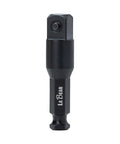 Seven Sixteenths Hex to One Half Inch Square Drive Impact Socket Adapter, heavy-duty CRV steel, quick change design.