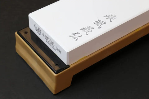 Pro Grade Toishi Whetstone Water Stone for Knife Sharpening, 8000 Grit Japanese Whetstone on non-slip base, made in Japan