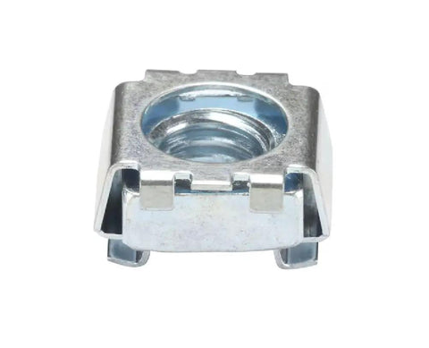 Twenty Pack Square Snap In Cage Nuts With 3 8 Inch Threading Heavy Zinc Coated Steel Hardware Built Tough For Server Racks And Network Panels solid metal square nut with bright zinc plating