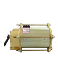 Side view of Beefy 24V Universal Heavy Duty Rotary Actuator ACB2001, gold-colored housing for industrial doors and gates.