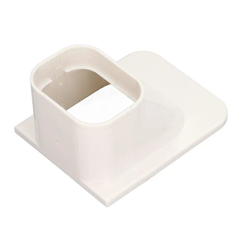 Slick Pvc Air Conditioner Line Cover Hide Ugly Refrigerant Pipes Mini Split Ac Tubing Sleeve, white PVC fitting with smooth finish.