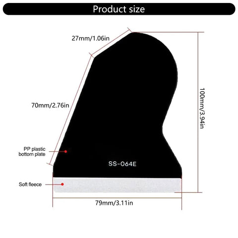 Badass Silicone Screen Protector Scraper For Phone Tablet Laptop Film Application Smooth Glide Anti Scratch Applicator With Comfort Grip - size dimensions and features