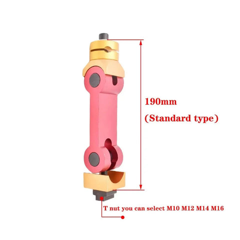 Heavy Duty Tough Universal Mill Machine Work Stop Locator With Snappy Height And Angle Tweaks Rock Solid Lathe Positioner Tool For Serious Pro Shop Grind, 190mm standard type, colored body, precise adjustments.