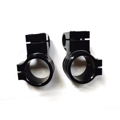 41mm Fork Tube Clamp Mount Kit Clip On Handlebar Riser with 1 Inch Black Anodized Clamps for Motorcycles CNC 6061 Aluminum