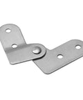Heavy Duty 2 Pair 180 Degree Rotating Concealed Door Hinges Built From Tough Metal With Bonus Screws Included, close-up view of hinge detail.