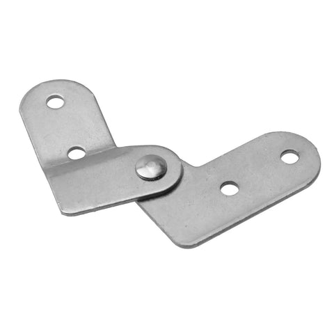 Heavy Duty 2 Pair 180 Degree Rotating Concealed Door Hinges Built From Tough Metal With Bonus Screws Included, close-up view of hinge detail.
