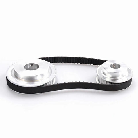 Closed Loop Timing Belt Set For Industrial Machinery, Three Eighths Inch Wide, Two Tenths Inch Pitch, Fourteen Inch Length, Seventy Teeth, Neoprene With Fiberglass Core, Heavy Duty Lathe Belt Replacement For Industrial Drives, Works With Various Drive