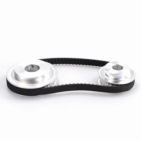Close Loop 18 Inch Timing Belt Set, 3/8 Inch Wide, 0.2 Inch Pitch, 90 Teeth, Neoprene With Fiberglass Core, Durable Industrial Drive Belt Replacement, Lathe Belt, 2 Pieces