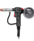 Spoolmate 150 Spool Gun For Aluminum, Steel And Stainless, 150A MIG welder with clear spool housing and nozzle detail