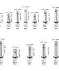 60 Piece Stainless Clevis Pins Set With Holes - M3, M4, M5 Flat Head Location Pins, T-Shape And Round Pins, 12 Sizes - 304 Steel
