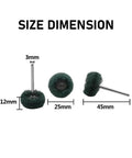 Must-Have 10-Piece Nylon Abrasive Wheel Kit With 120 To 600 Grit dimensions showing 25mm diameter and 12mm thickness for rotary tools.
