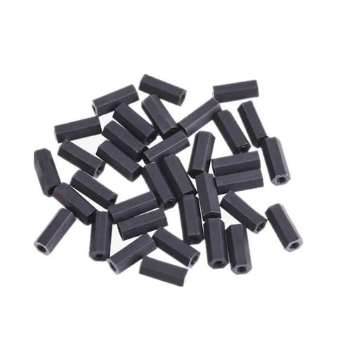 Black Nylon Hex Nut And Standoff Spacer Kit M3 Size, High Temp Resistant, Non Conductive Plastic Fasteners For Electronics, 300 Pieces, Insulation Ready, Easy Install For DIY Projects And Pro Builds black nylon standoffs