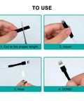 Instructions for using 100 Ft Heat Shrink Tubing Assortment Pack 2 To 1 Shrink Ratio Non Adhesive Single Wall Black 1 2 3 4 5 6 8 10 mm