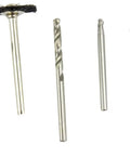 Various attachments from the Badass Corded Rotary Tool Kit Featuring Variable Speed Control and Slim Ergonomic Grip.