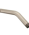 Eight Inch Shower Arm With One Half Inch IPS Universal Threads Brushed Nickel Finish Brass Construction For Standard Shower Heads Easy No Fuss Install