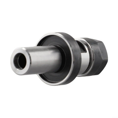 Front view of Ultra Precise Three Quarter Inch Straight Shank Chuck Tool Holder for ER16 Collets, showing shank and flange.