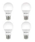 Four Pack Dimmable LED A19 Bulbs Replacing 40W With 5.6W Soft White 2700K Long Lasting 15,000 Hours Energy Star Rated E26 Base Easy Install Home Lighting Upgrade To Level Up Your Lighting Game And Save Big displayed in a grid format